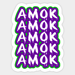 Halloween Amok Amok Amok 90s Movie Quote Sticker